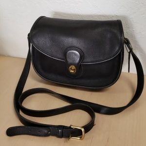 Coach Prairie Vintage Leather Crossbody Bag Black